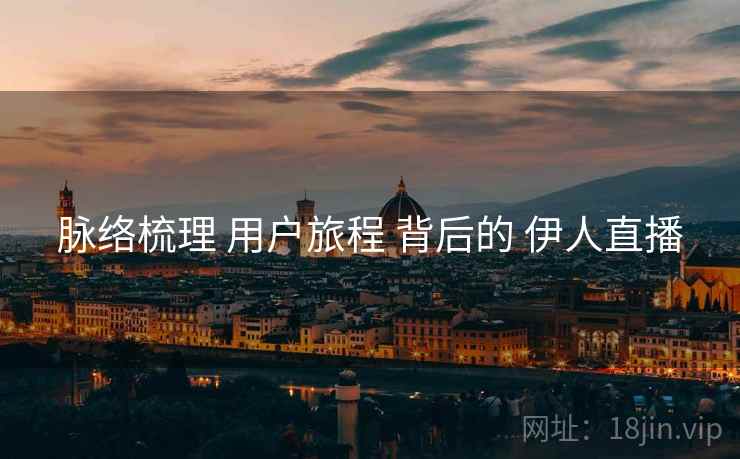 脉络梳理 用户旅程 背后的 伊人直播