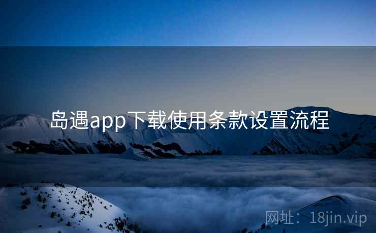 岛遇app下载使用条款设置流程