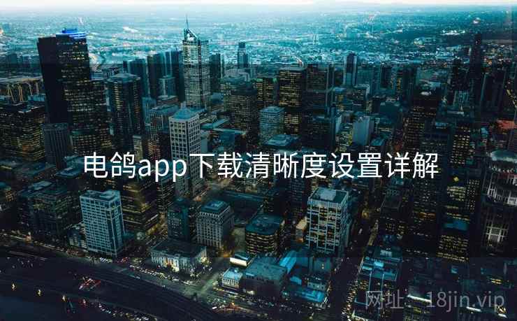 电鸽app下载清晰度设置详解
