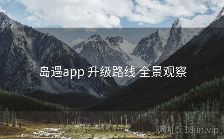 岛遇app 升级路线 全景观察