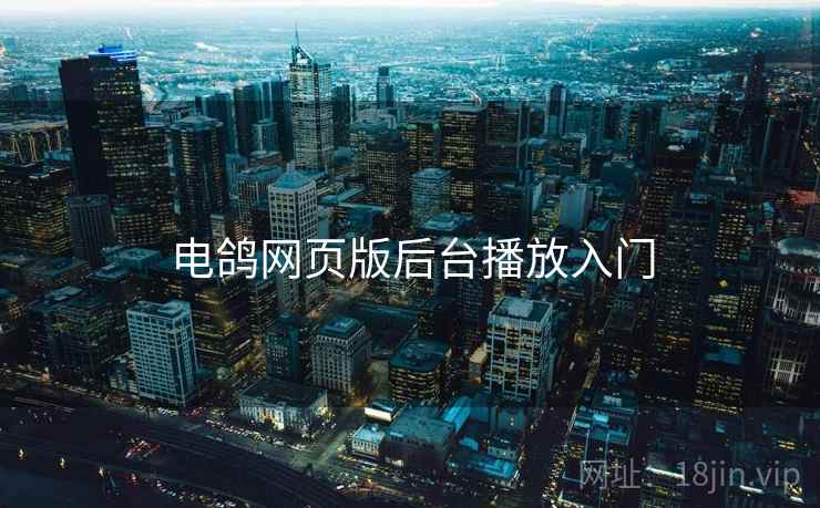 电鸽网页版后台播放入门