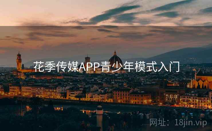 花季传媒APP青少年模式入门